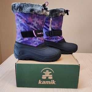 Kamik waterproof winter boots girl's size 3